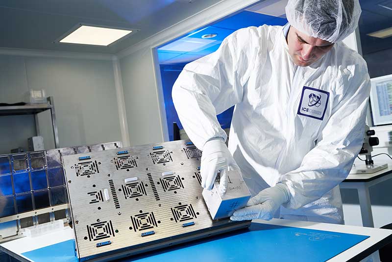 ICE_Cubes_in_clean_room The International Commercial Experiment Cubes