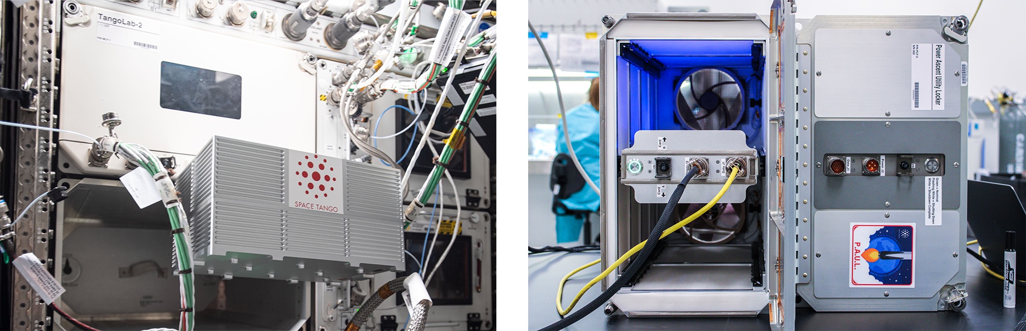 space-tngo-ippage2 TangoLab facility (left) accompanied by a CubeLab on the International Space Station, and a PAUL facility (right).