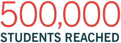 500000 students reached