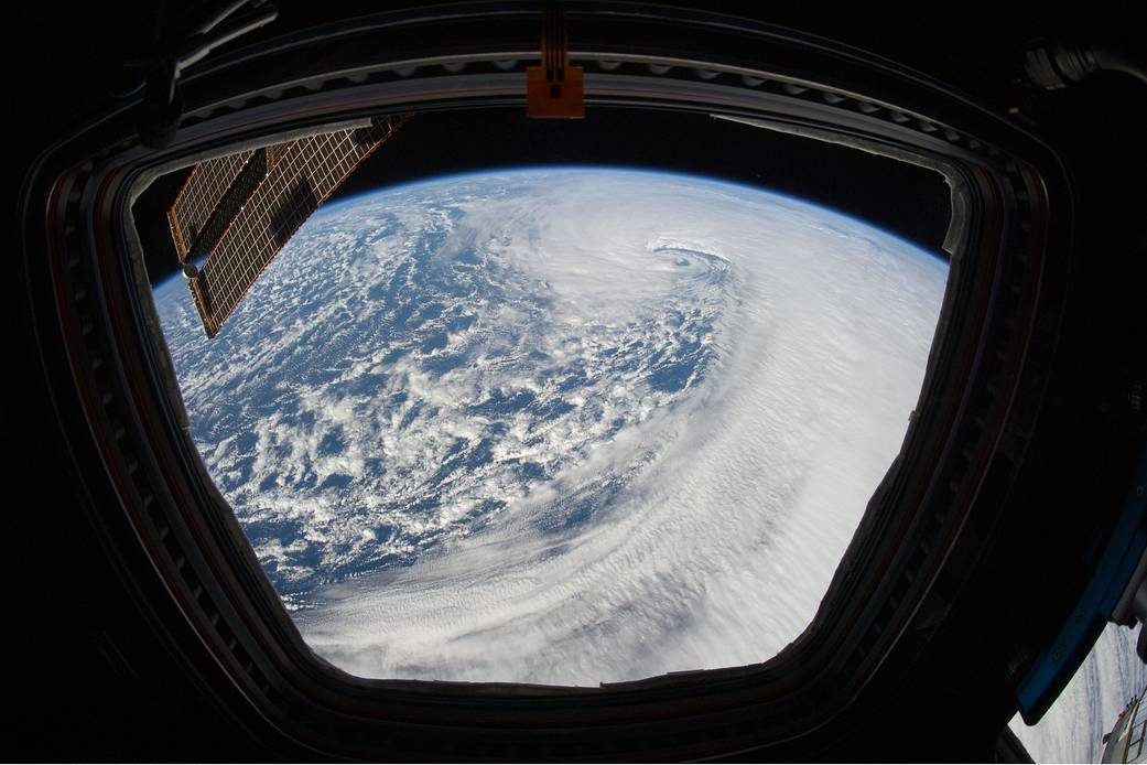 A low pressure system in the eastern North Pacific Ocean is featured in this image photographed on Mar. 20, 2011 by an Expedition 27 crew member in the Cupola of the International Space Station.