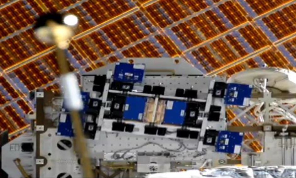 The MISSE FF platform on the ISS.