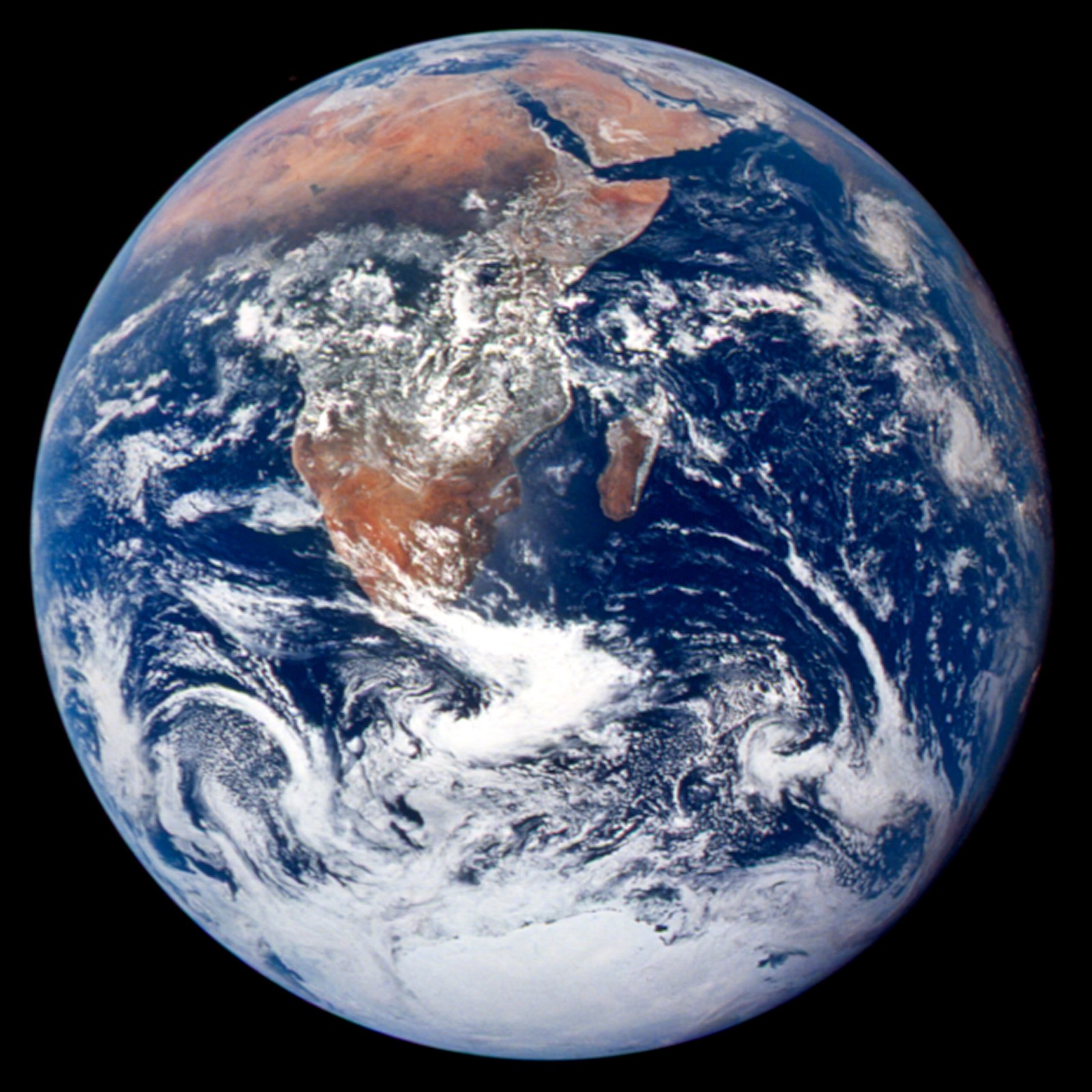 One of the most widely known photographs of Earth, this image was taken by the crew of the final Apollo mission as the crew made its way to the Moon. Dubbed the Blue Marble, Earth is revealed as both a vast planet home to billions of creatures and a beautiful orb capable of fitting into the pocket of the universe.