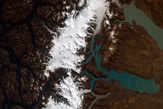 Image of Argentina, South America taken from the International Space Station as part of EarthKAM Mission 64 in October 2018.
