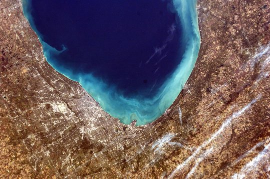 Image of Chicago, Indiana taken from the International Space Station as part of EarthKAM Mission 64 in October 2018.