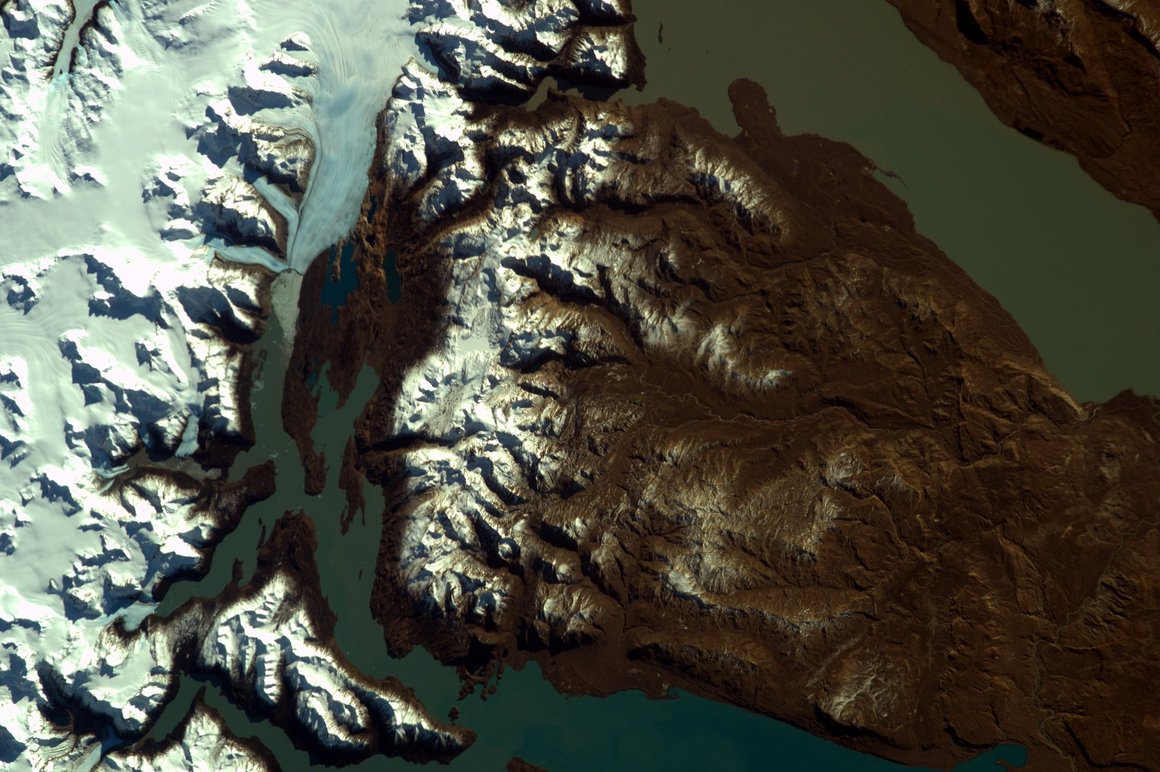 Photo of Patagonia from EarthKAM Mission 62 July 2018