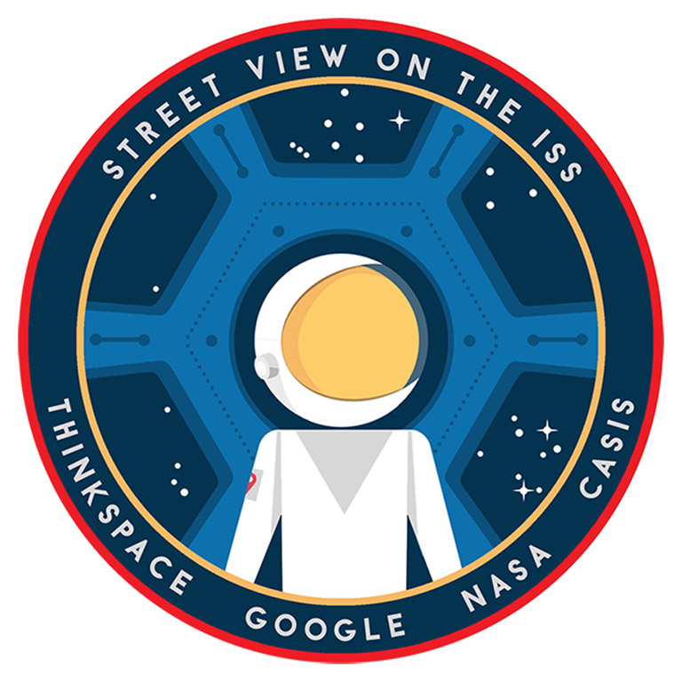 The projects mission patch celebrates the collaboration among Google, Thinkspace, NASA, and CASIS.