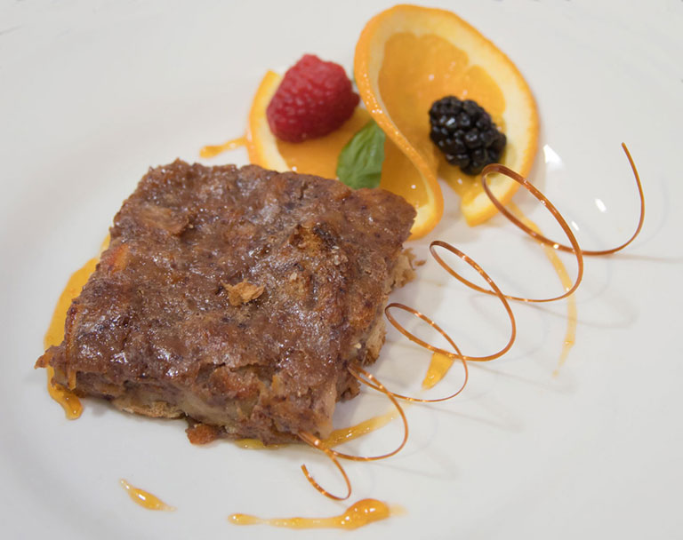 Orange Blackberry Croissant Casserole. Winning team is from Decatur High school in Alabama: Cristina Flores, Alandre Love, JayOnna Tennison, and Taraysha Alexander