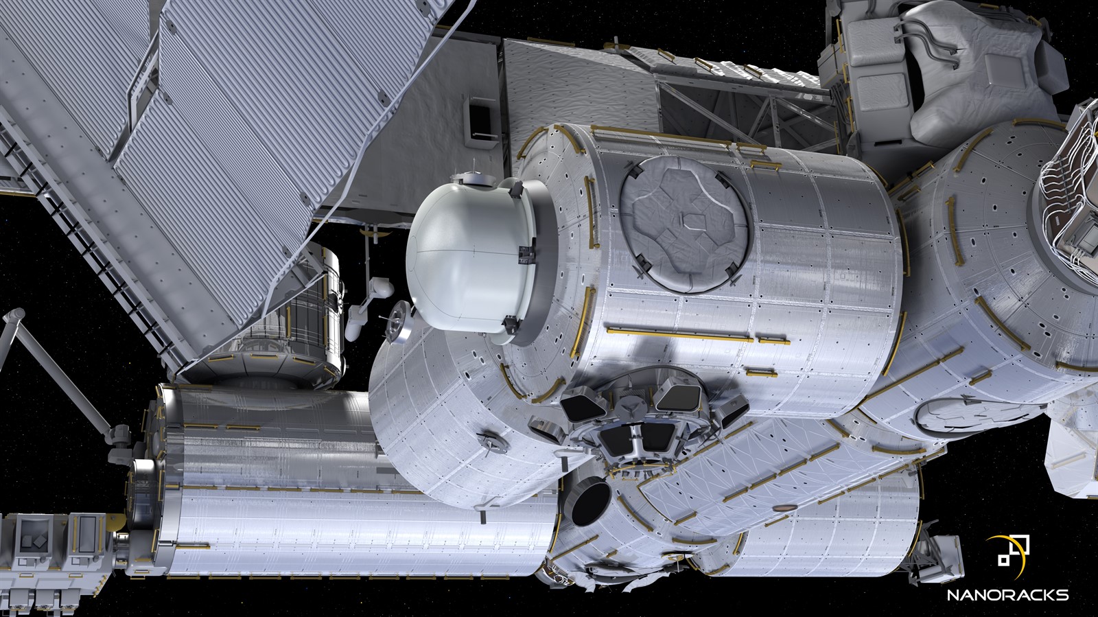 The NanoRacks Airlock Module will be the first ever commercial airlock on the International Space Station. The Airlock will offer 5 times the deployment volume compared to current Airlock capabilities available on the Space Station. NanoRacks has partnered with Boeing and Thales Alenia Space on manufacturing key elements of the airlock.