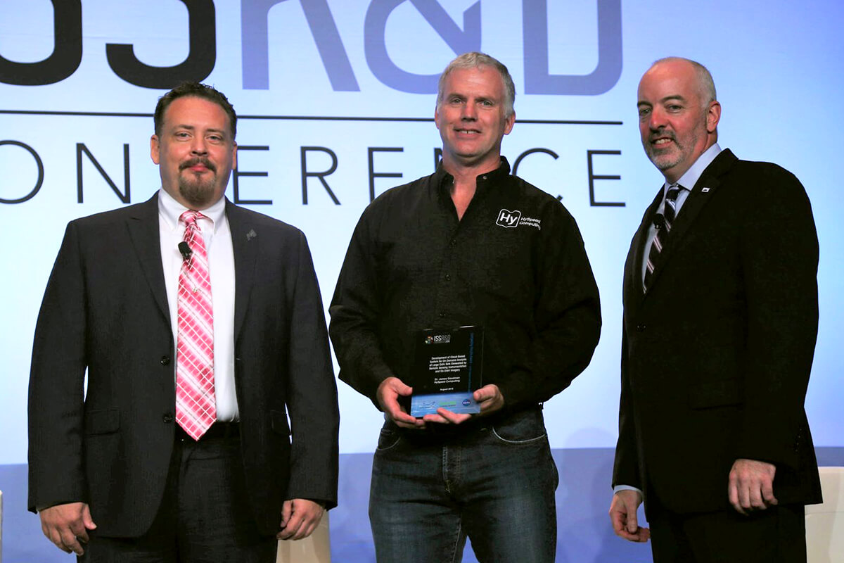 Dr. James Goodman of HySpeed Computing received a 2019 ISSSRDC award for compelling results in Earth science and remote sensing.