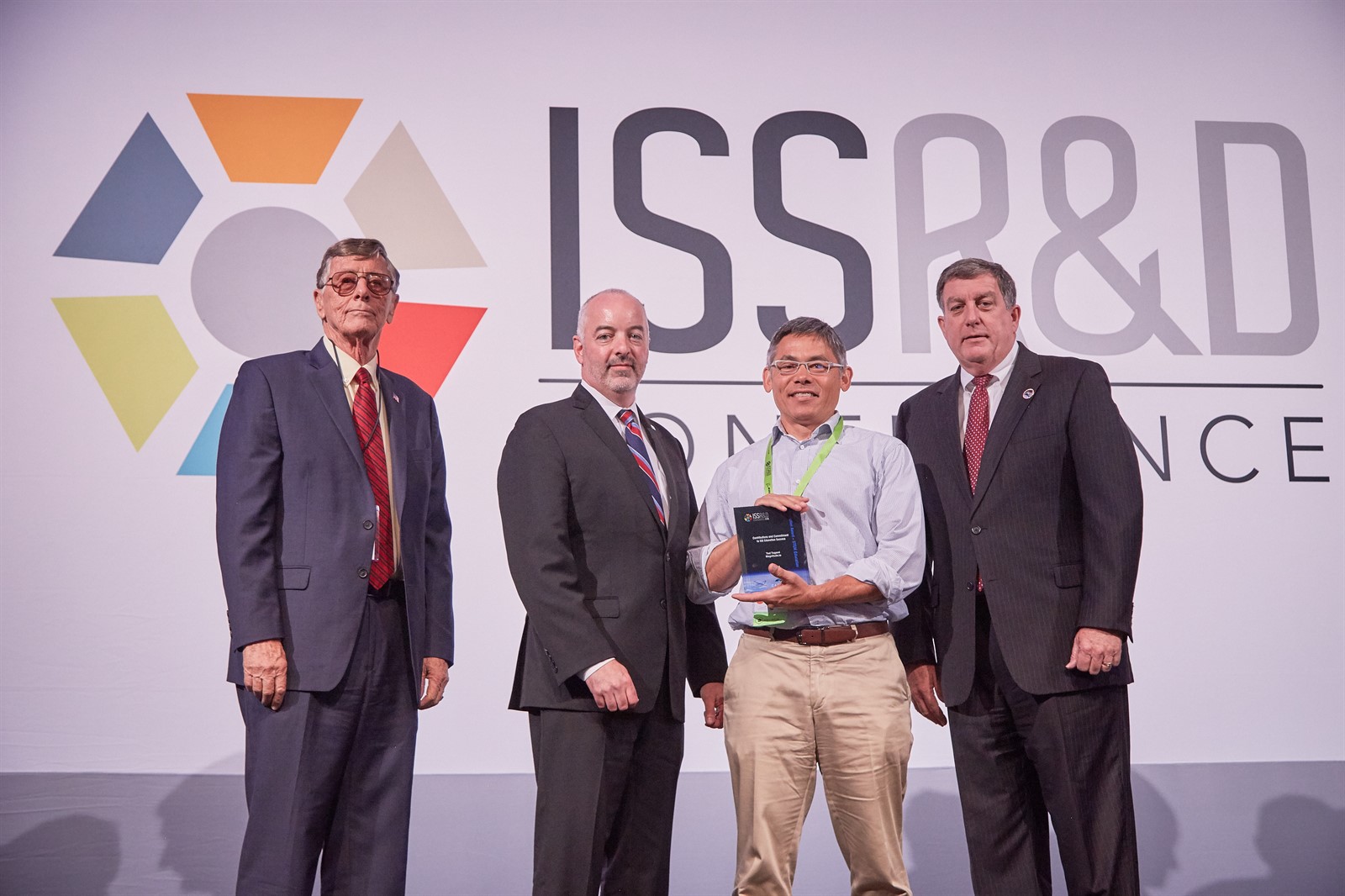 Ted Tagami of Magnitude.io is presented with the 2018 International Space Station Innovation Award in STEM Education.