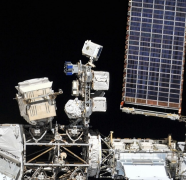 Alpha Spaces MISSE Flight Facility installed on the exterior of the ISS
