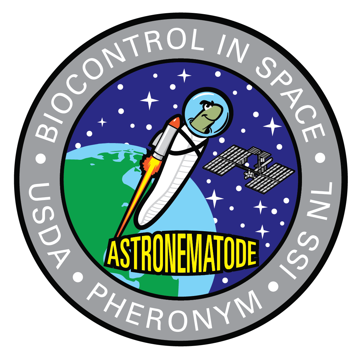 Pheronyms mission patch for their ISS National Lab investigation.