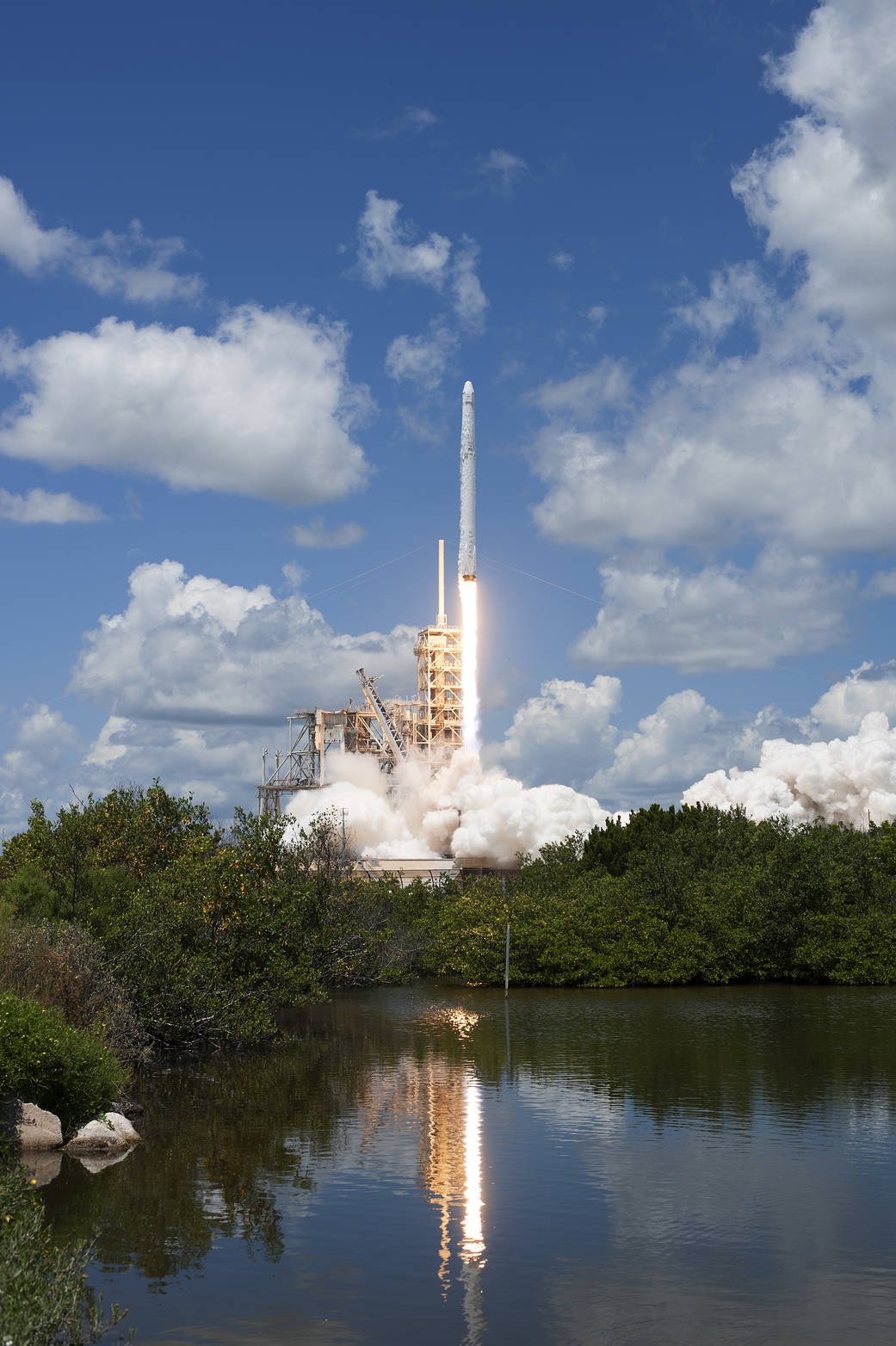 SpaceX CRS 12 launches to the International Space Station, carrying more than 6,400 pounds of supplies and science experiments.
