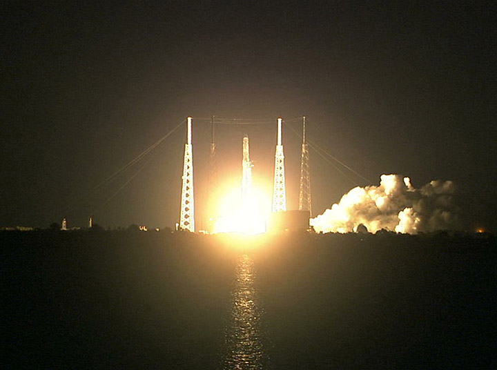 Liftoff of the SpaceX Falcon 9 rocket and Dragon spacecraft from Space Launch Complex 40 at Cape Canaveral Air Force Station. Launch of the SpaceX CRS 15 mission took place at 5:42 a.m. EDT.