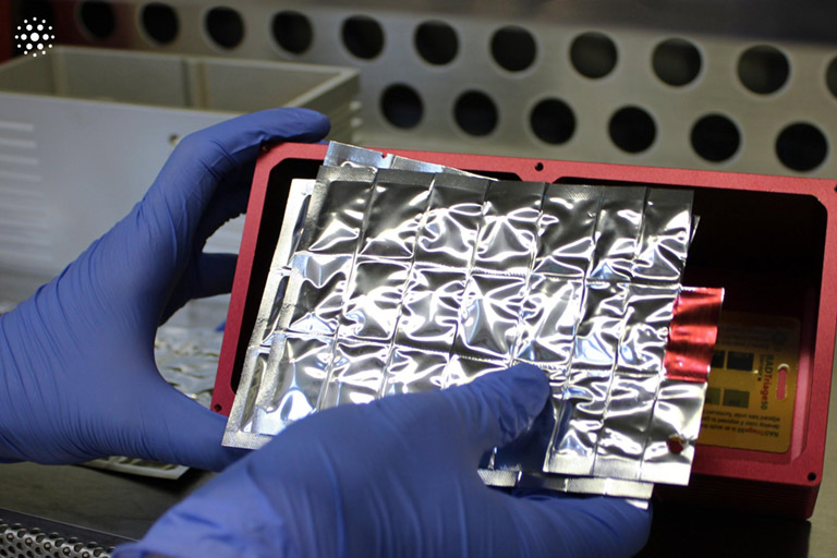 University of Adelaide ground control samples are loaded into a Space Tango CubeLab for evaluation.