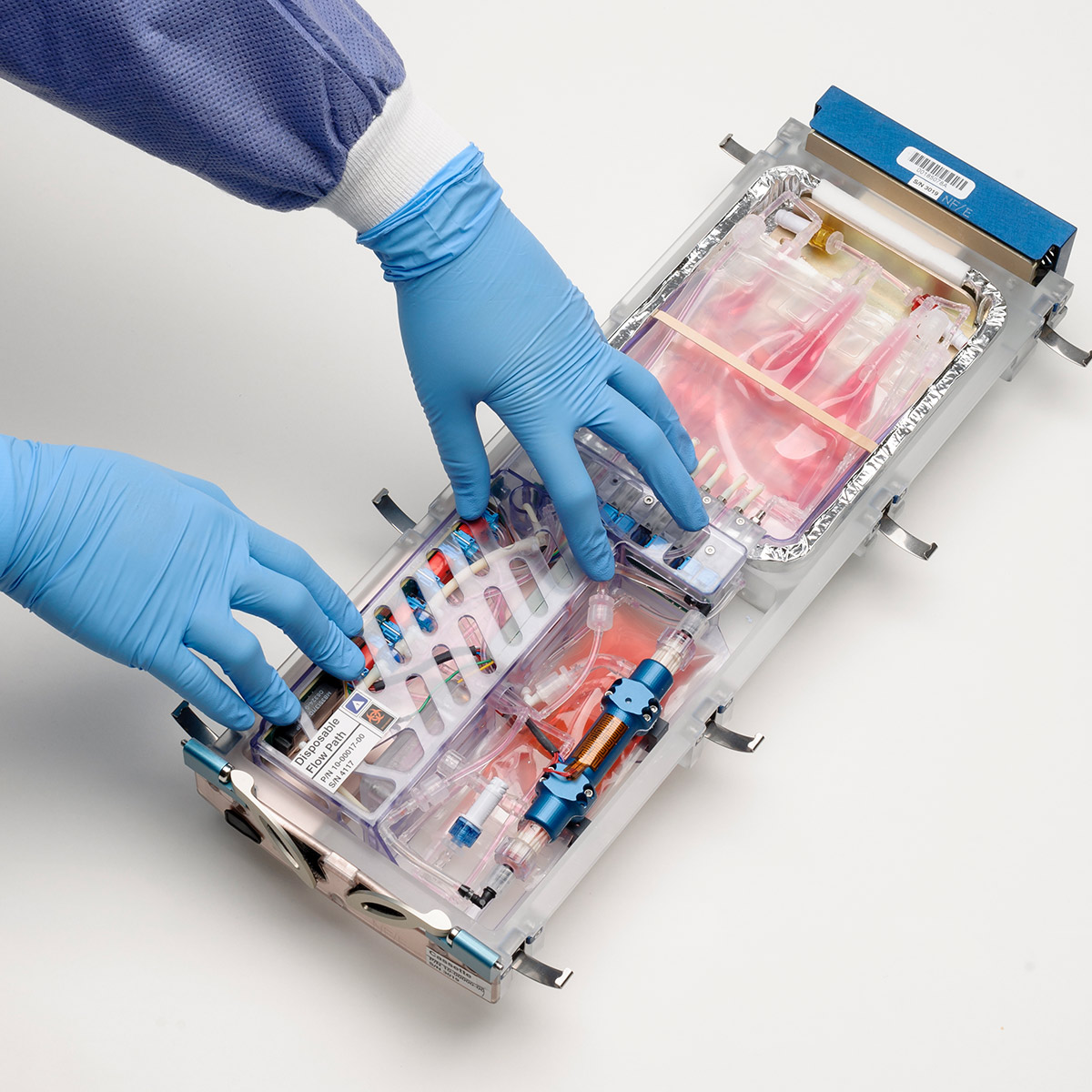 Interior view of an incubator cassette from the Bioculture System