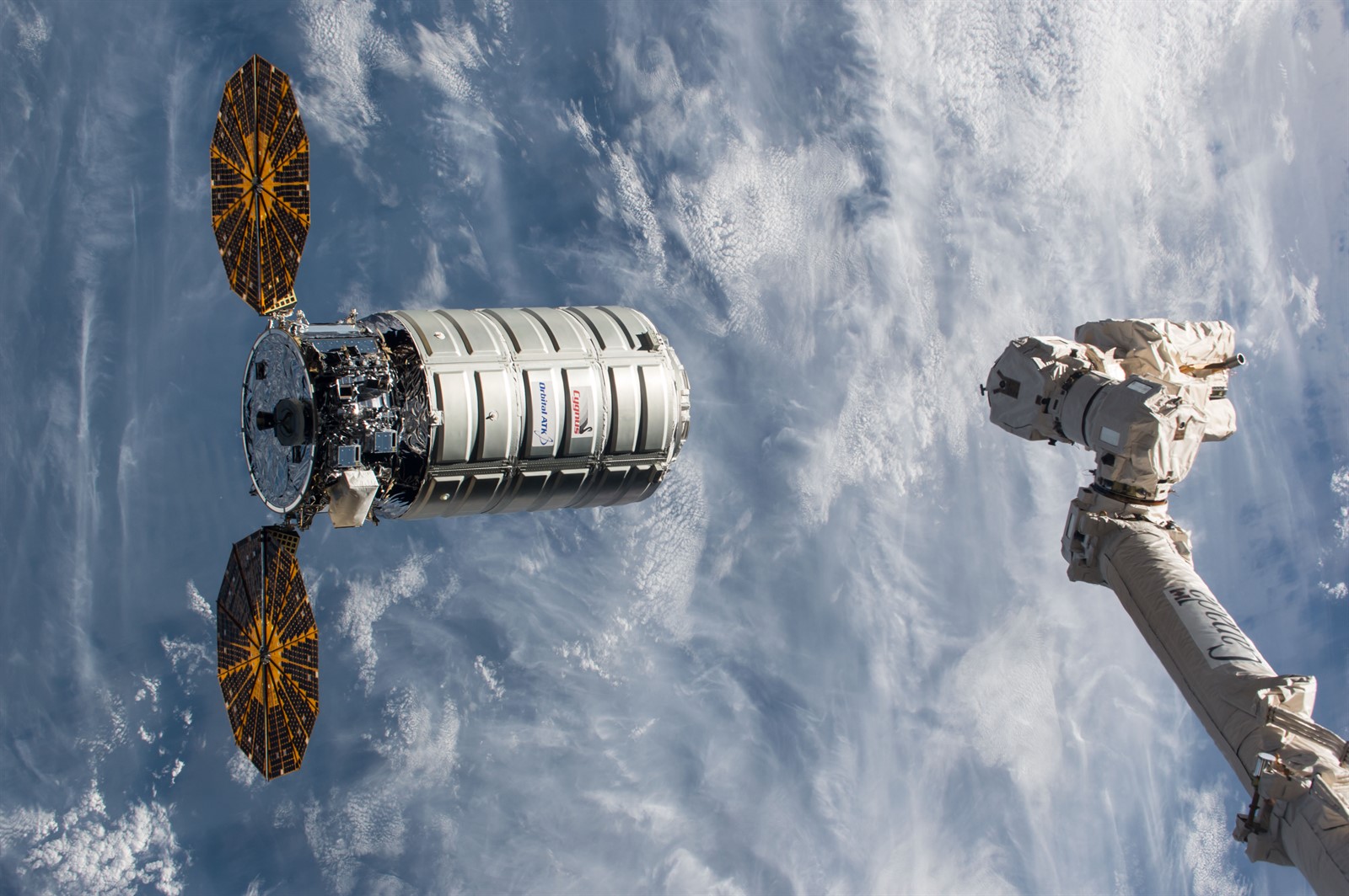 The Orbital ATK Cygnus capsule.