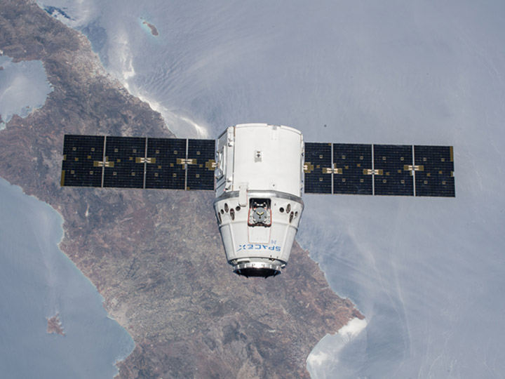 SpaceX Dragon cargo spacecraft carrying 4,200 pounds of scientific experiments and other cargo back to Earth departed the International Space Station at 12:01 p.m. EDT Monday, and splashed down in the Pacific Ocean at 5:48 p.m. (2:48 p.m. PDT).