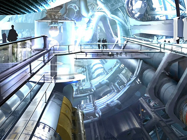 futuristic space center