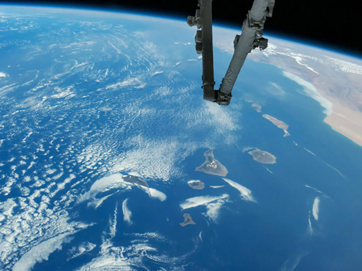 iss arm ocean swirls SWofCanaryIslands