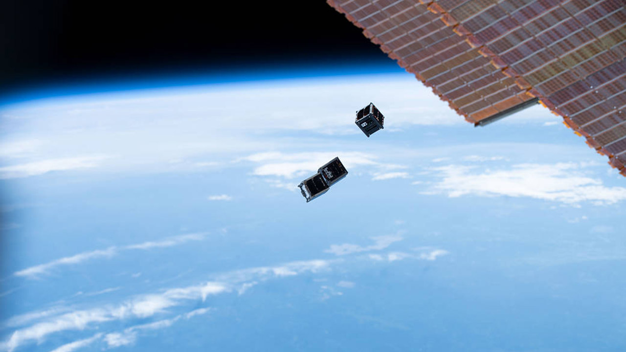 Three Virginia university satellites are beginning their science mission in Earth orbit after their successful deployment from the International Space Station on July 3, 2019. The Virginia CubeSat Constellation mission will obtain measurements of atmospheric properties and quantify atmospheric density and how it relates to orbital decay. The CubeSats were deployed as part of NASAs CubeSat Launch Initiative.