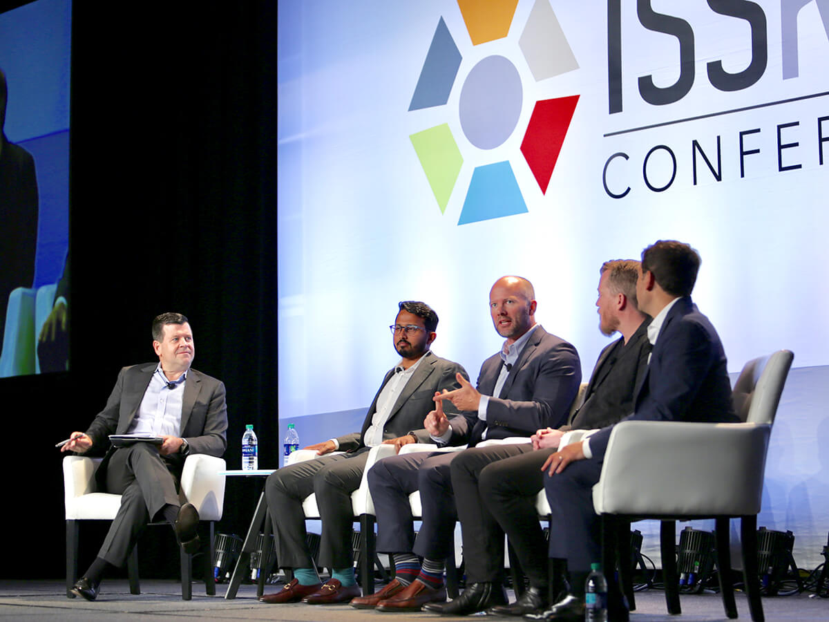 A panel of leading capital market participants from across the funding spectrum take part in the luncheon keynote Connecting the Capital Markets of Today and Tomorrow in Space at the 2019 ISS Research and Development Conference in Atlanta.