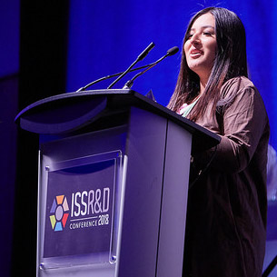 Julissa Herrera speaks at the 2018 ISSR&D Conference about her Quest for Space experience.