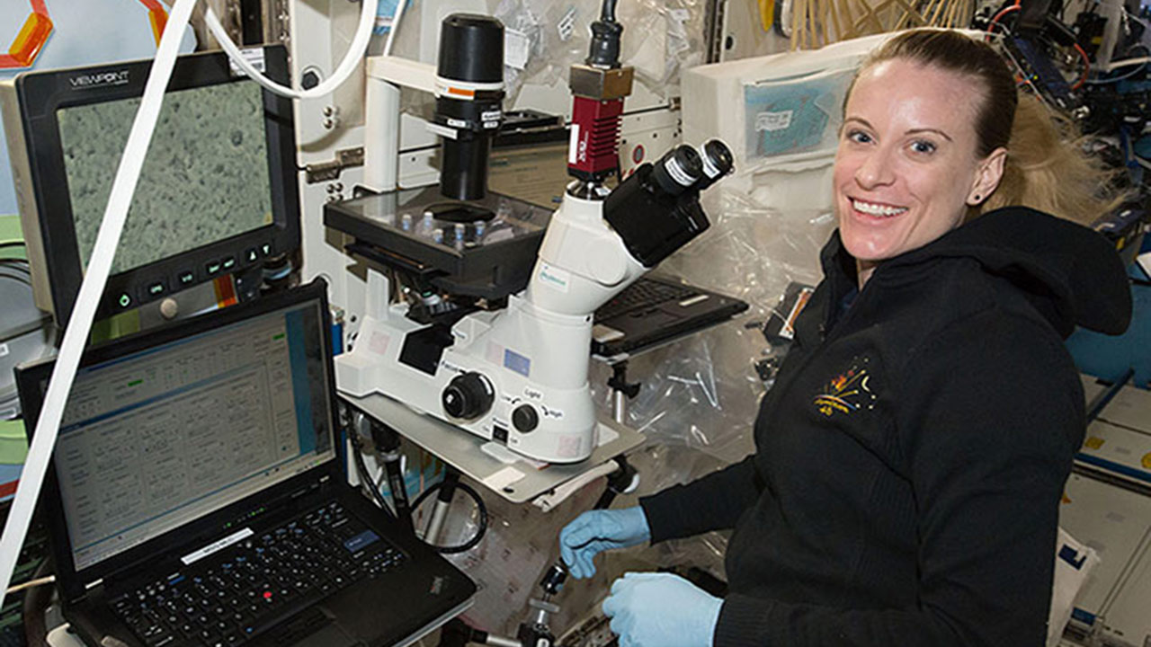 Rubins Examines Heart Cells On the International Space Station (ISS)