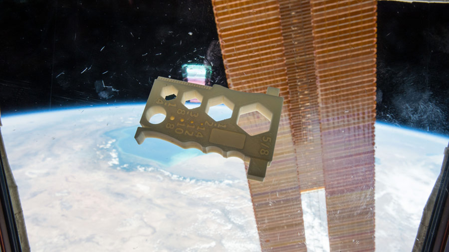 The Mulitpurpose Precision Maintenance Tool, created by University of Alabama in Huntsville student Robert Hillan as part of the Future Engineers Space Tool Challenge, was printed on the International Space Station. It is designed to provide astronauts with a single tool that can help with a variety of tasks, including tightening nuts or bolts of different sizes and stripping wires.
