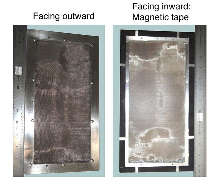 The new lint screens, designed and manufactured by high school students, will prevent airflow problems in the crew sleeping quarters.