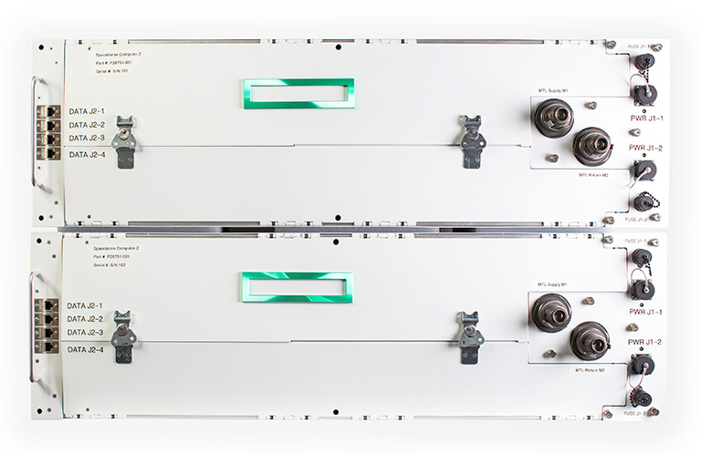 A frontal view of Spaceborne Computer-2