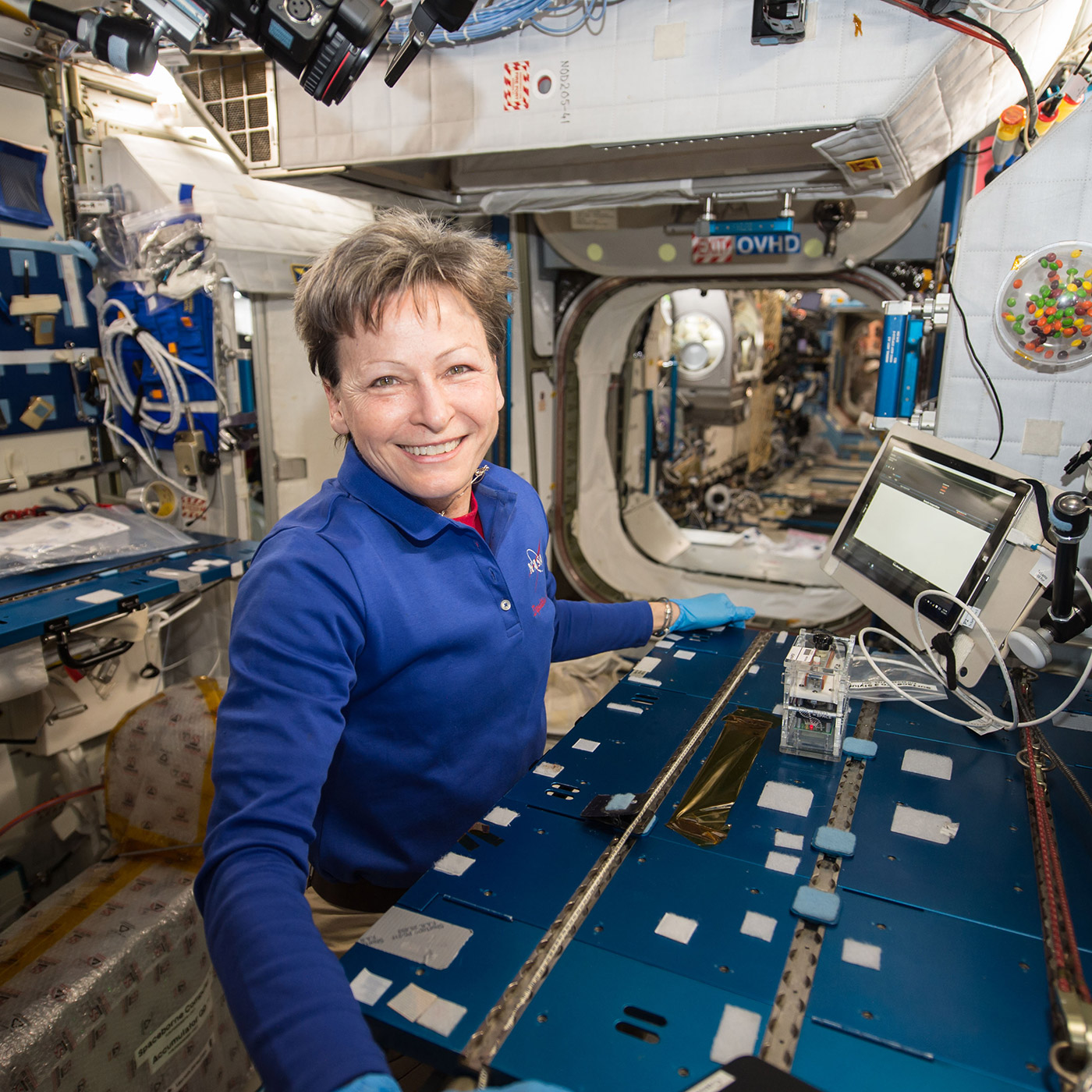 NASA astronaut Peggy Whitson performed the Genes in Space 3 investigation aboard the space station using the miniPCR and MinION, developed for previously flown investigations.