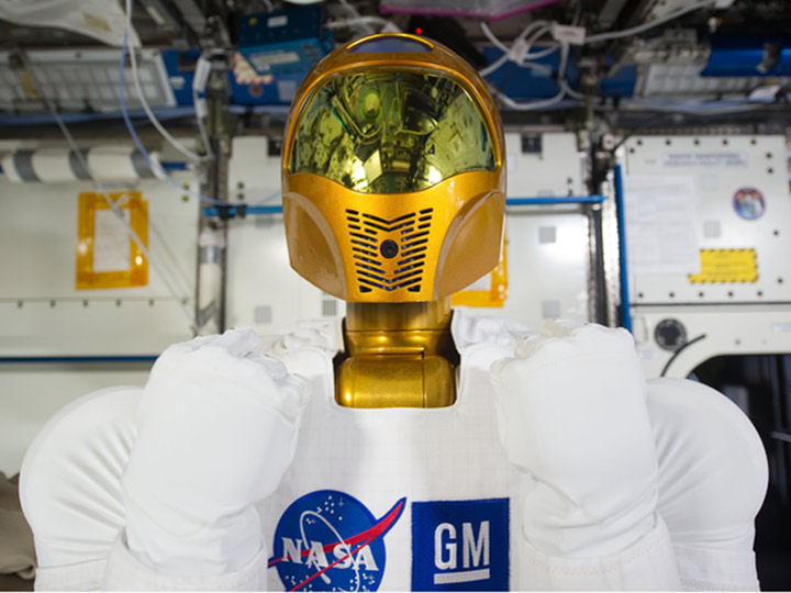 ISS026 E 034307 (15 March 2011) Robonaut 2, the dexterous humanoid astronaut helper, is pictured in the Destiny laboratory of the International Space Station.