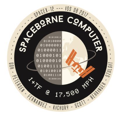 The Spaceborne Computer 1 mission patch.