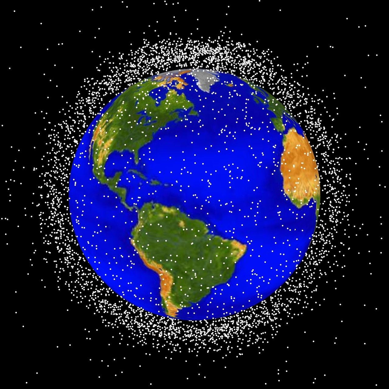 Low Earth orbit, the region of space within 2,000 km of the Earths surface, is the most concentrated area for orbital debris.