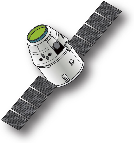 spacex dragon capsule illustration