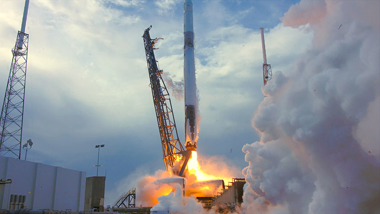 The SpaceX CRS 14 mission launched from NASAs Kennedy Space Center on April 2, 2018.