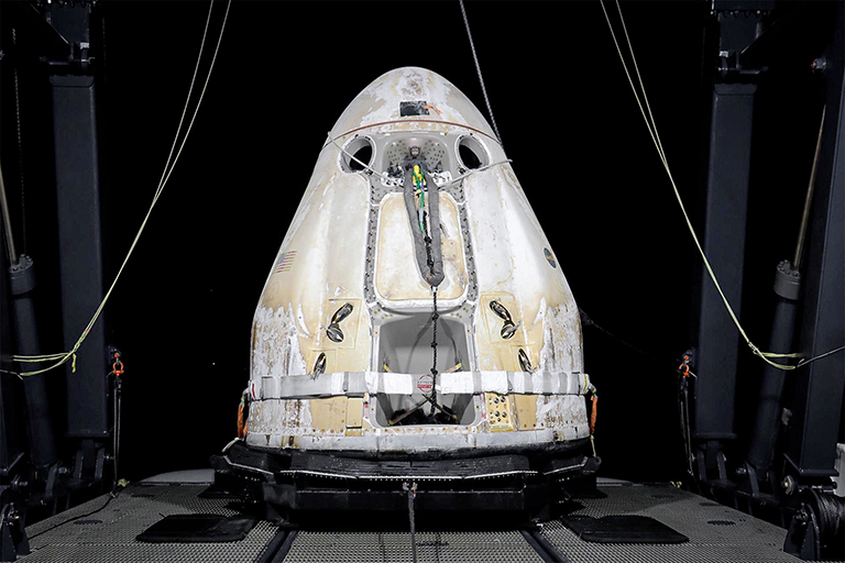 SpaceXs upgraded Dragon spacecraft splashed down off the coast of Florida on January 13, 2021, completing SpaceXs 21st Commercial Resupply Services mission to the ISS.