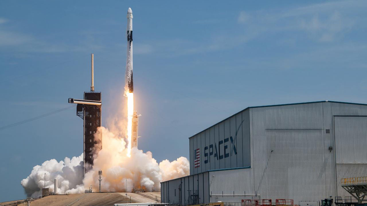 The SpaceX Falcon 9 rocket carrying the Dragon capsule lifts off NASAs Kennedy Space Center on June 5, 2023, on the companys 28th Commercial Resupply Services mission for the agency to the International Space Station.