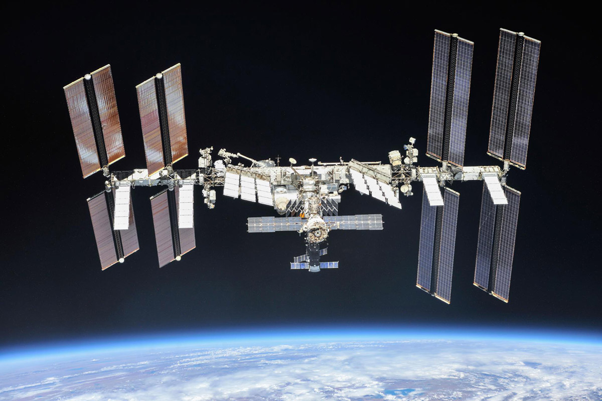 iss056e201248 (Oct. 4, 2018) The International Space Station photographed by Expedition 56 crew members from a Soyuz spacecraft after undocking. NASA astronauts Andrew Feustel and Ricky Arnold and Roscosmos cosmonaut Oleg Artemyev executed a fly around of the orbiting laboratory to take pictures of the station before returning home after spending 197 days in space. The station will celebrate the 20th anniversary of the launch of the first element Zarya in November 2018.