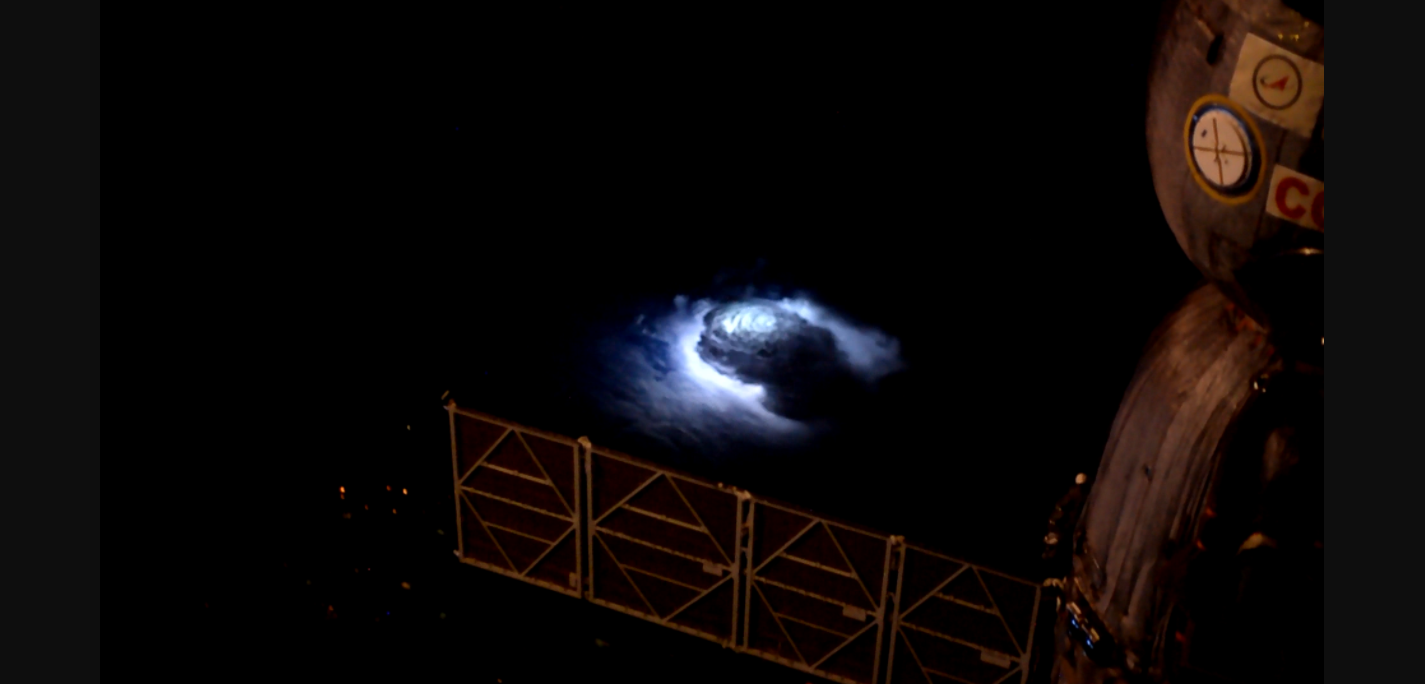 Thunderstorm seen from the space station.