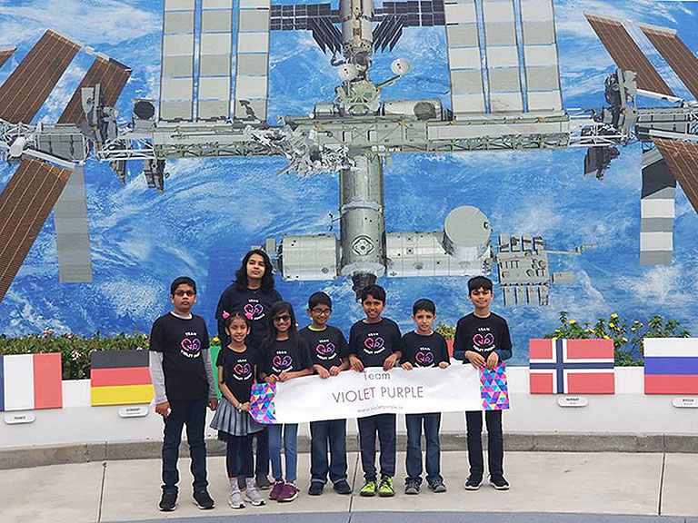 Team Violet Purple at the Kennedy Space Center Visitor Complex