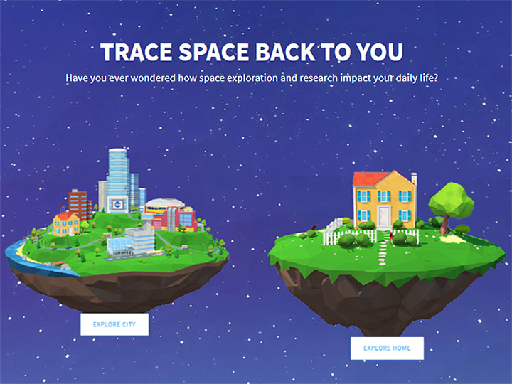 trace space back home