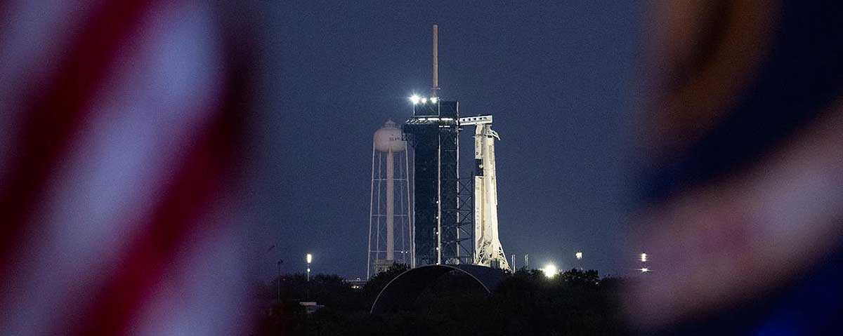 A SpaceX Falcon 9 rocket with the company's Dragon spacecraft on top is seen on the launch pad at Launch Complex 39A as preparations continue for the Crew-6 mission, Wednesday, March 1, 2023, at NASA’s Kennedy Space Center in Florida.