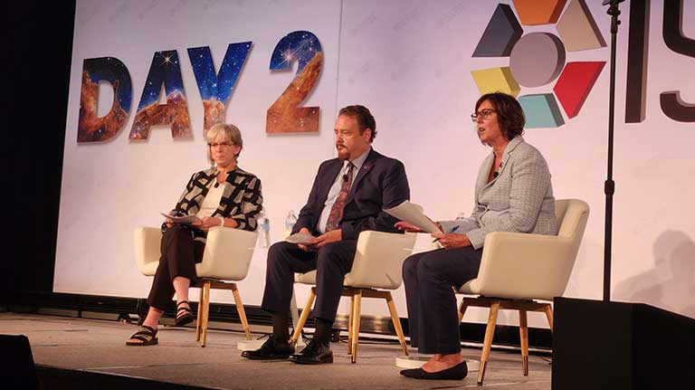 At ISSRDC 2024, Robyn Gatens, NASA’s director of the International Space Station, Kirt Costello, NASA commercial low Earth orbit Development program utilization manager, and Ryan Prouty, manager of NASA’s ISS Research and Integration Office, led a panel discussion on maintaining a continuity of research in low Earth orbit.