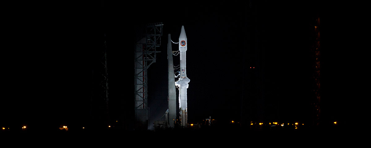 At Cape Canaveral Air Force Stations Space Launch Complex 41, a United Launch Alliance Atlas V rocket with a single engine Centaur upper stage stands ready to boost an Orbital ATK Cygnus spacecraft on a resupply mission to the International Space Station. Science payloads include the second generation of a portable onboard printer to demonstrate three dimensional printing, an instrument for first space based observations of the chemical composition of meteors entering Earths atmosphere and an experiment to study how fires burn in microgravity.