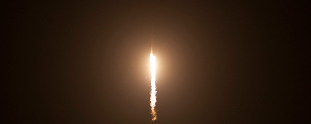 A SpaceX Falcon 9 rocket lifts off from Space Launch Complex 40 at Cape Canaveral Air Force Station carrying the Dragon resupply spacecraft on SpaceX CRS 9, the companys ninth commercial resupply services mission to the International Space Station. Liftoff was at 12:45 a.m. EDT.