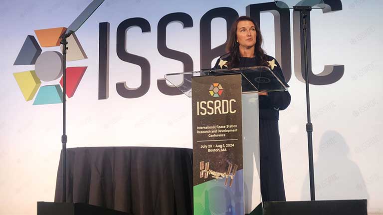 Jinni Meehan, assistant director for space policy at the White House Office of Science and Technology Policy, gave the Day 1 luncheon keynote at ISSRDC 2024.