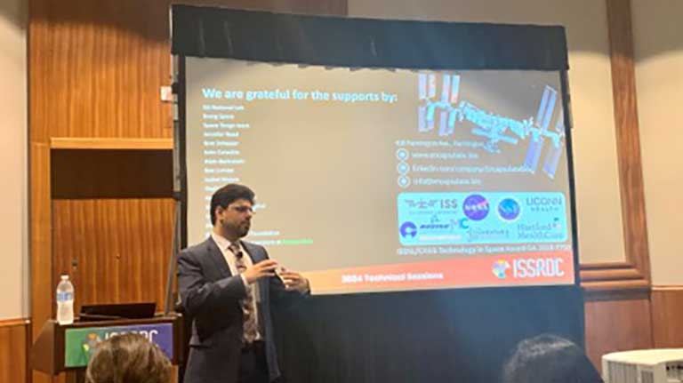 During the ISSRDC 2024 Day 1 Biology and Medicine Technical Session, Armin Rad, CEO of Encapsulate, discussed his startup’s ISS National Lab-sponsored research to enhance their tumor-on-a-chip model.