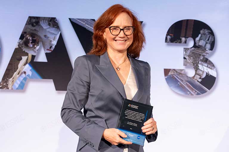 University of Florida researcher Siobhan Malany received an International Space Station Award for Compelling Results at the 2024 ISS Research and Development 